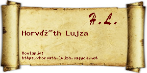 Horváth Lujza névjegykártya