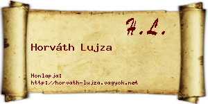 Horváth Lujza névjegykártya